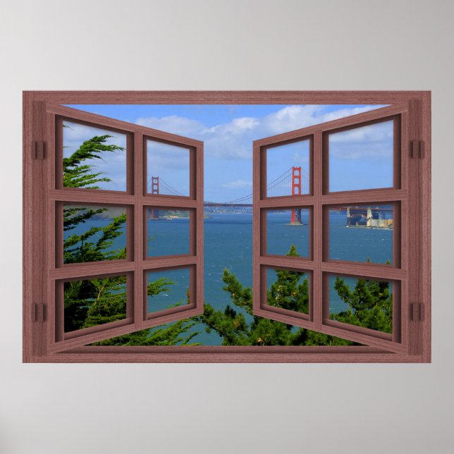 Poster de la baie de San Francisco 6 Volets Ouvrir (Devant)