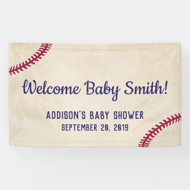 Poster de la bannière du Baby shower à thème de ba (Horizontal)