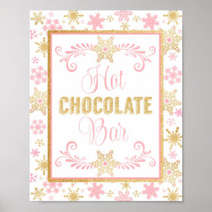 Poster de la barre de chocolat chaud - Pink Gold S