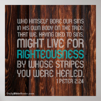 Poster de la Bible - 1 Pierre 2:24