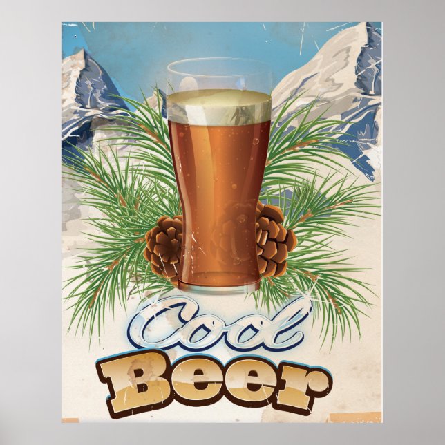 Poster de la bière cool vintage (Devant)