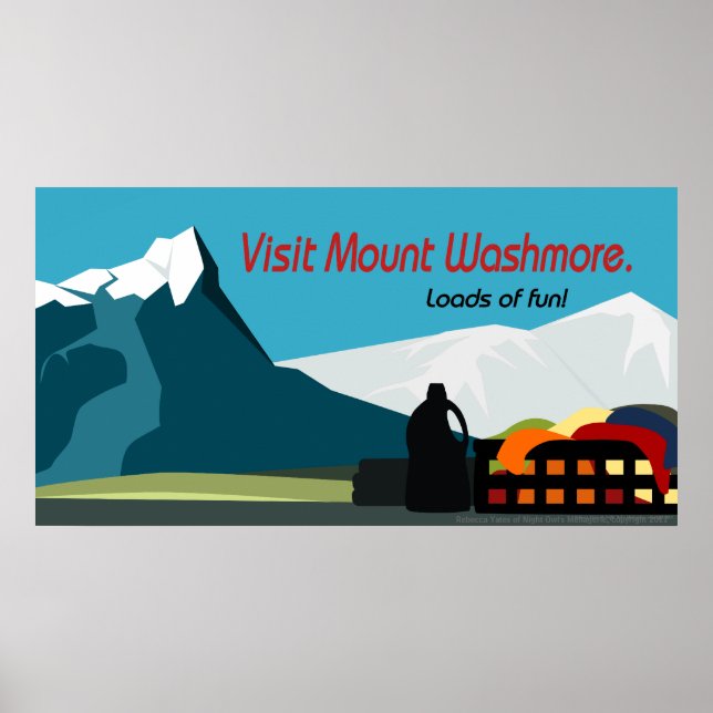 Poster de la blanchisserie de voyage, moyen (Devant)