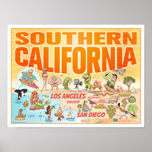 Poster de la Californie du Sud (Devant)