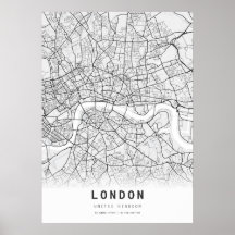 Poster de la carte de Londres