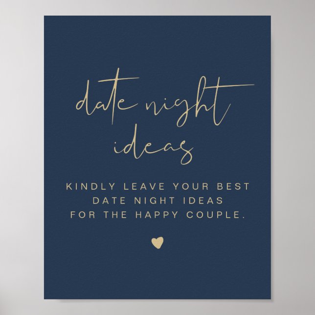 Poster de la carte de nuit CAITLIN Marine & Gold D (Devant)