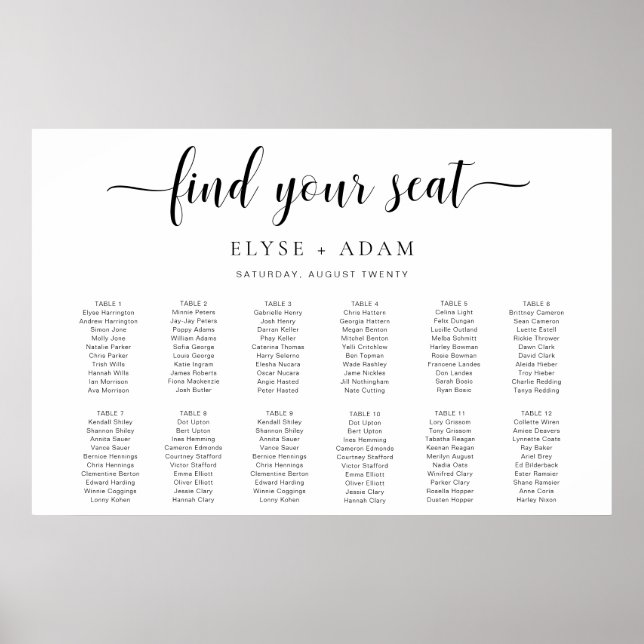 Poster de la carte de siège Leyton Minimal 12 (Devant)