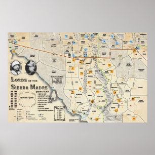 Poster de la carte des seigneurs de la Sierra Madr