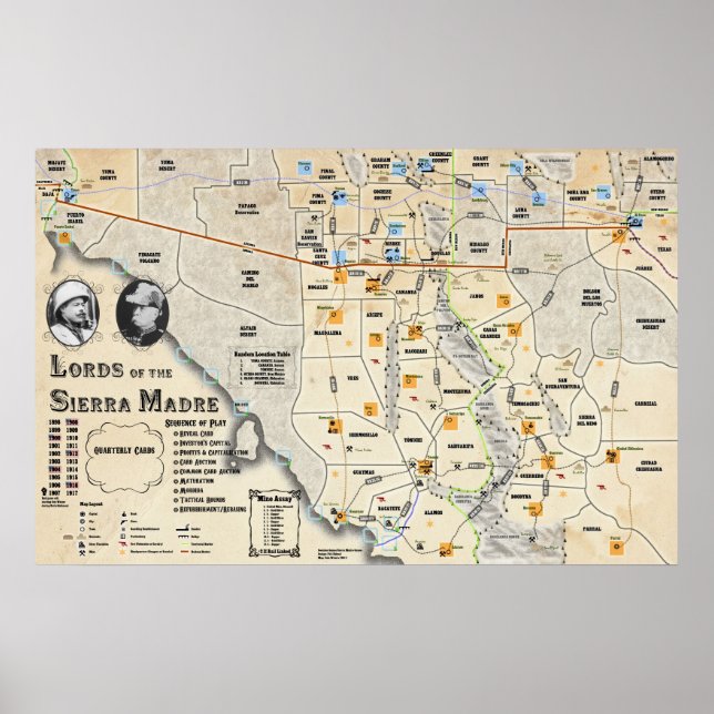Poster de la carte des seigneurs de la Sierra Madr (Devant)