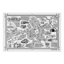 Poster de la carte du village de Charfield