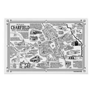 Poster de la carte du village de Charfield
