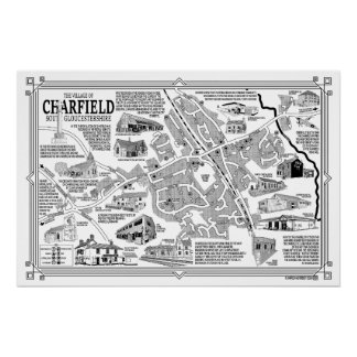 Poster de la carte du village de Charfield
