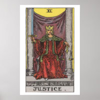 Poster de la carte Justice Tarot