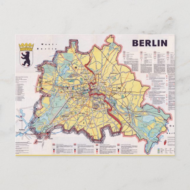 Poster de la carte Retro East/West Berlin (Devant)