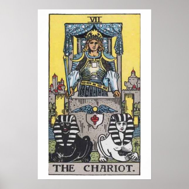 Poster de la carte Tarot Chariot (Devant)