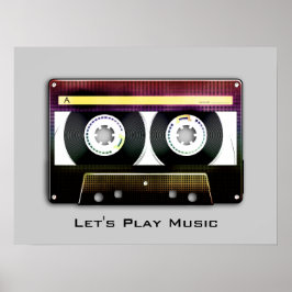 Poster de la cassette audio compacte Retro personn