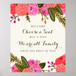 Poster de la cérémonie de mariage vintage Garden