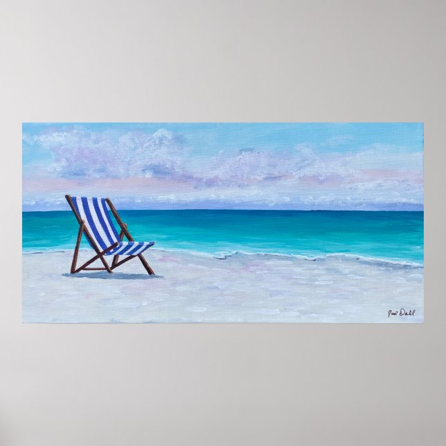 Poster de la chaise royale bleue - par Just Dahl (Devant)