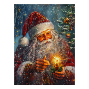 Poster de la chandelle Père Noël victorienne