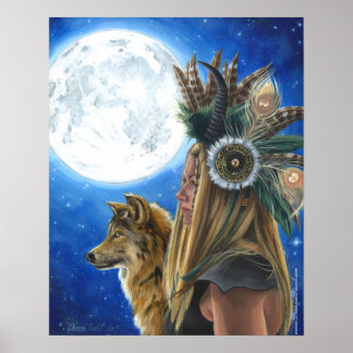 Poster de la chanson Moon Vister Poster de loup Po