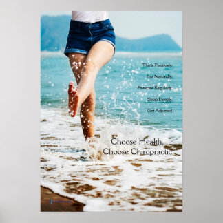 Poster de la chiropratique de la femme Kicking Wat