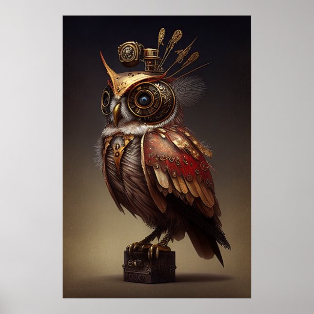 Poster de la Chouette de Steampunk (Devant)