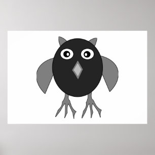 Poster de la Chouette d'Halloween déplaisante