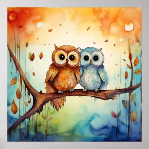 Poster de la Chouette Whimsical