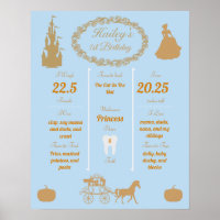 Poster de la Cinderella Baby's 1st Birthday Milest