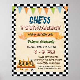Poster de la circulaire du tournoi d'échecs