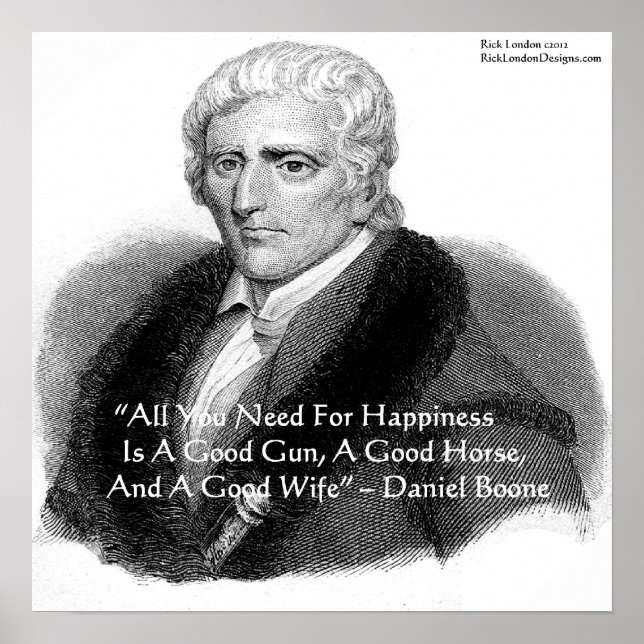 Poster de la citation de Daniel Boone & Humour (Devant)