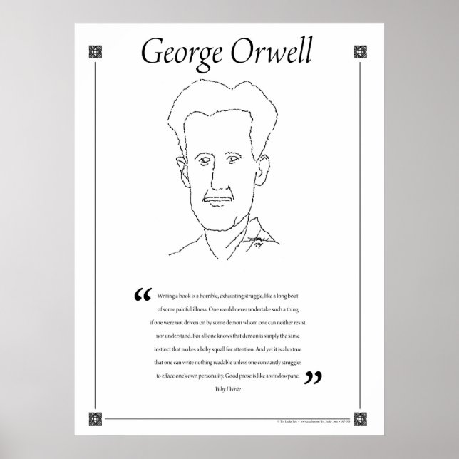 Poster de la citation de George Orwell (Devant)