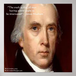 Poster de la citation de James Madision "Mistrust