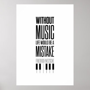 Poster de la citation de musique Friedrich Nietzsc