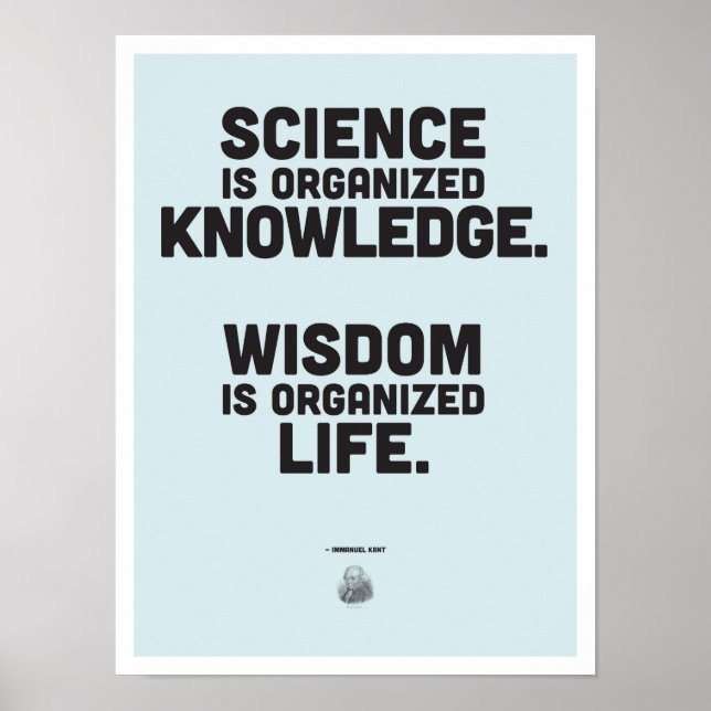 Poster de la citation de philosophie Emmanuel Kant (Devant)