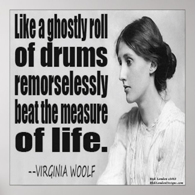 Poster de la citation de Virginia Woolf Ghosts Rol (Devant)