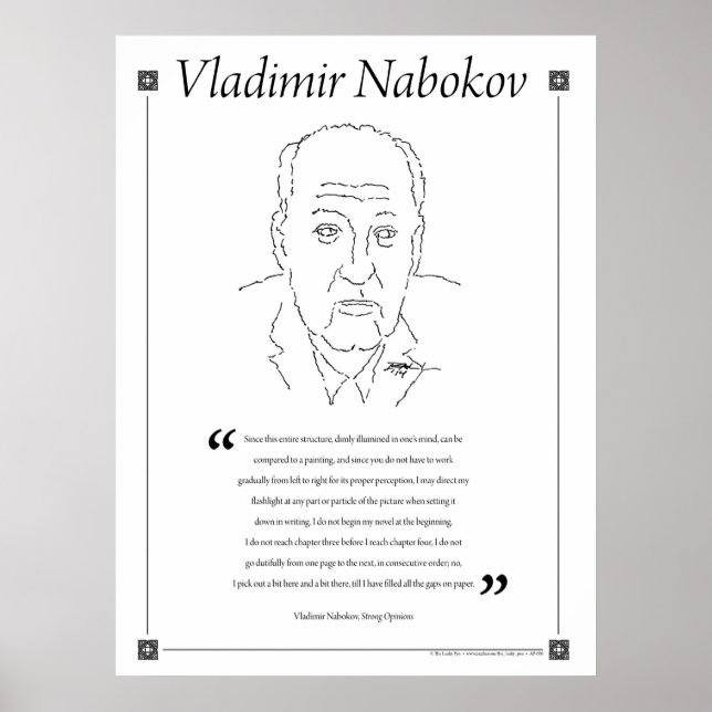 Poster de la citation de Vladimir Nabokov (Devant)