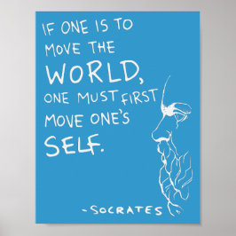 Poster de la citation "Move The World" de Socrate