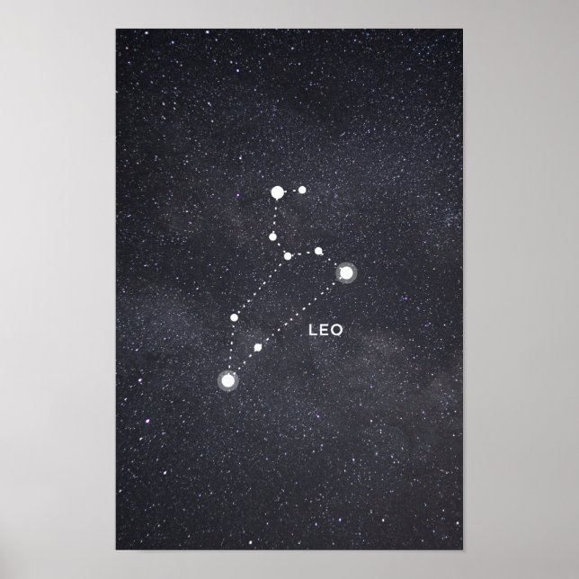 Poster de la constellation Leo Zodiac (Devant)