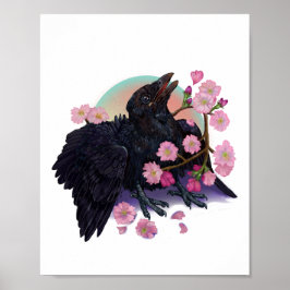 Poster de la Corneille aux fleurs de pomme