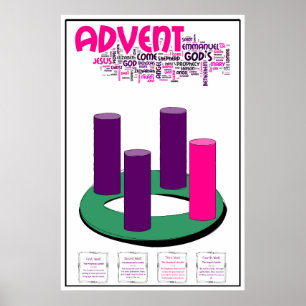Poster de la couronne de l'Avent : Se préparer fac