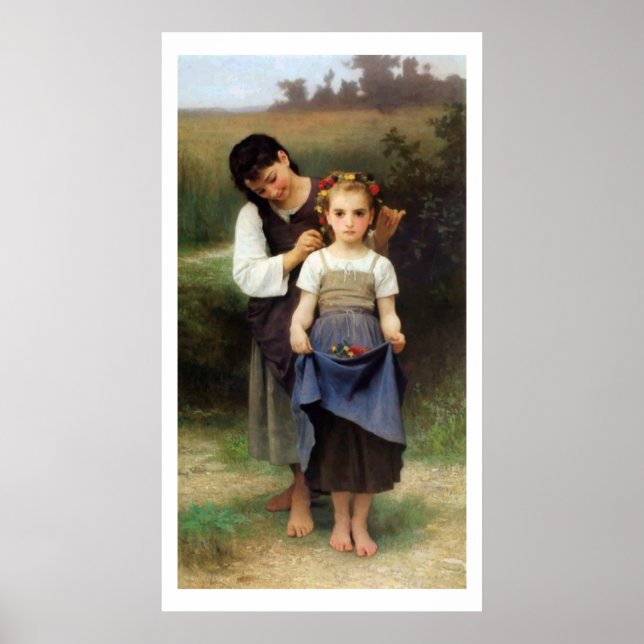 Poster de la Couronne des Fleurs, Bouguereau (Devant)