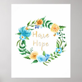 Poster de la couronne fleurie Hope
