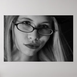 Poster de la déesse Smirking en B&W