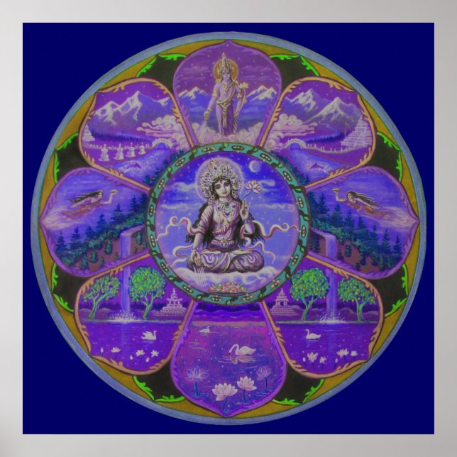 Poster de la déesse Tara Mandala (Devant)