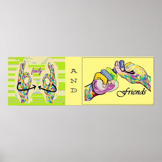 Poster de la famille et des amis ASL (Devant)