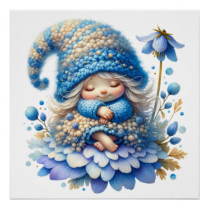 Poster de la fée Cute Bluebell