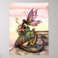 Poster de la fée gothique Dragon par Molly Harriso