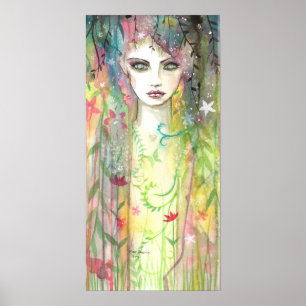 Poster de la Féerie de jardin Femme Abstraite Pop 
