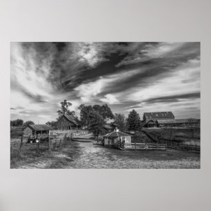 Poster de la ferme de la vieille famille noire et