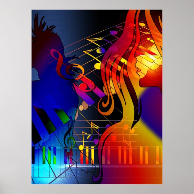 Poster de la Fête avec musique Blacklight (Devant)